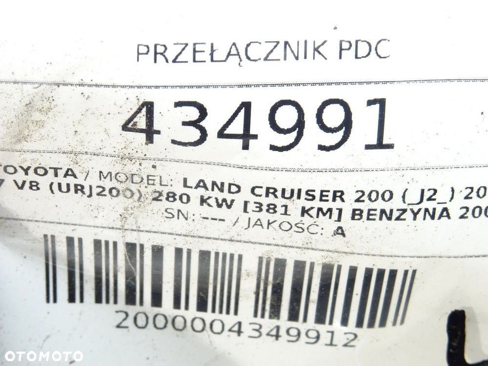 CZUJNIK PDC - 49.00 PLN - TOYOTA LAND CRUISER 200 (_J2_) 2007 - 2022 5.7 V8 (URJ200) 280 kW [381 KM] - 5