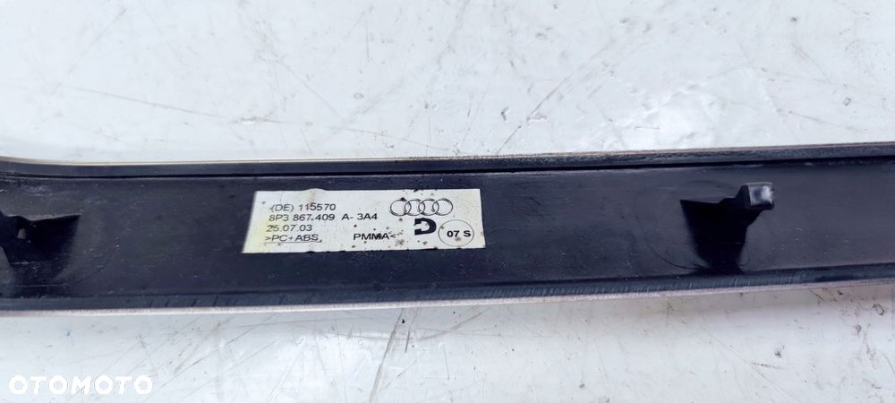 LISTWA DEKORY DRZWI LEWY AUDI A3 8P 8P3867409A 3A4 - 4