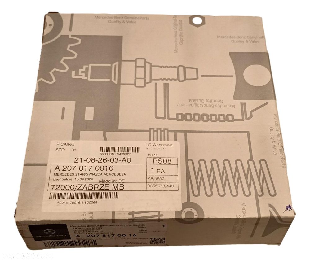 MERCEDES W204 W207 W245 CL VITO G-KLASA Emblemat gwiazda grilla przod - 2