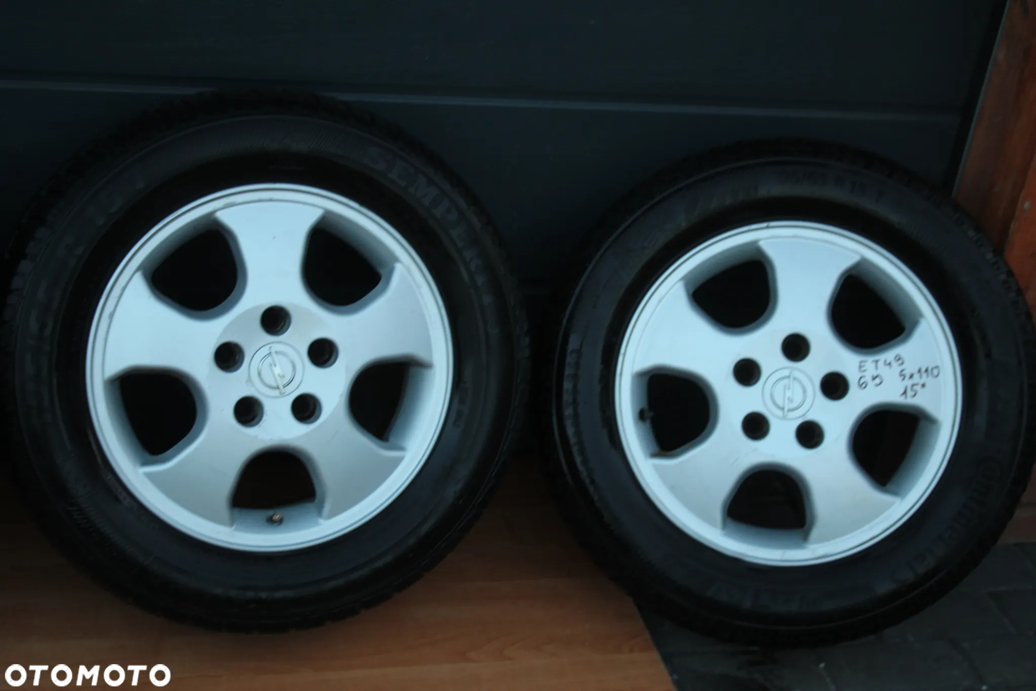 KOŁA FELGI ALUMINIOWE 15 5x110 ET49 OPONY ZIMOWE 195/65/15 OPEL ZAFIRA A B ASTRA H VECTRA C SIGNUM MERIVA B - 2