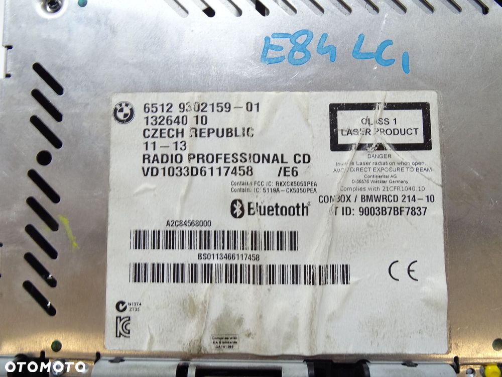 RADIO CD PROFESSIONAL BMW X1 E84 LIFT 9302159 (20210508) - 3