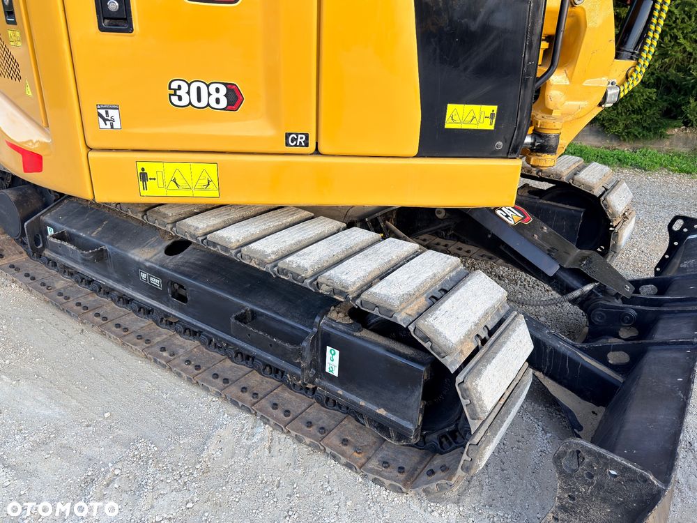 Caterpillar CAT 308 CR 07 koparka CATEPILLAR Gąsienica nakładki 8ton szybkozłącze hydr 309 307 306 KLIMA Minikoparka CR C3.3 - 2