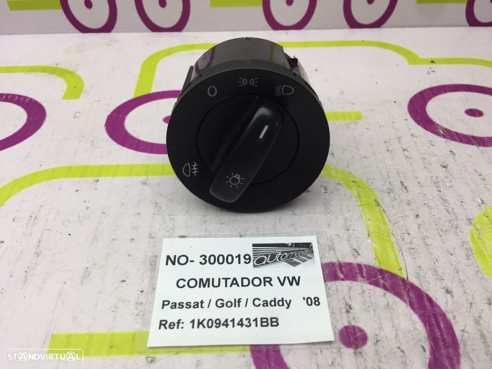 Comutador Luzes Volkswagen Passat / Golf / Caddy 2008 - Ref: 1K0941431BB - NO300019 - 1