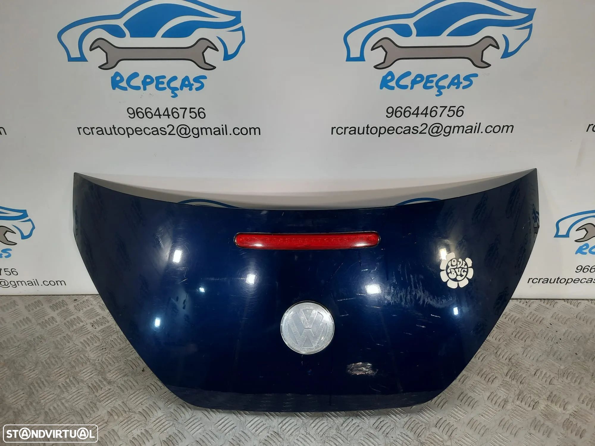 PORTA TAMPA MALA VW VOLKSWAGEN NEW BEETLE FECHO PUXADOR MOTOR 3º STOP - 1