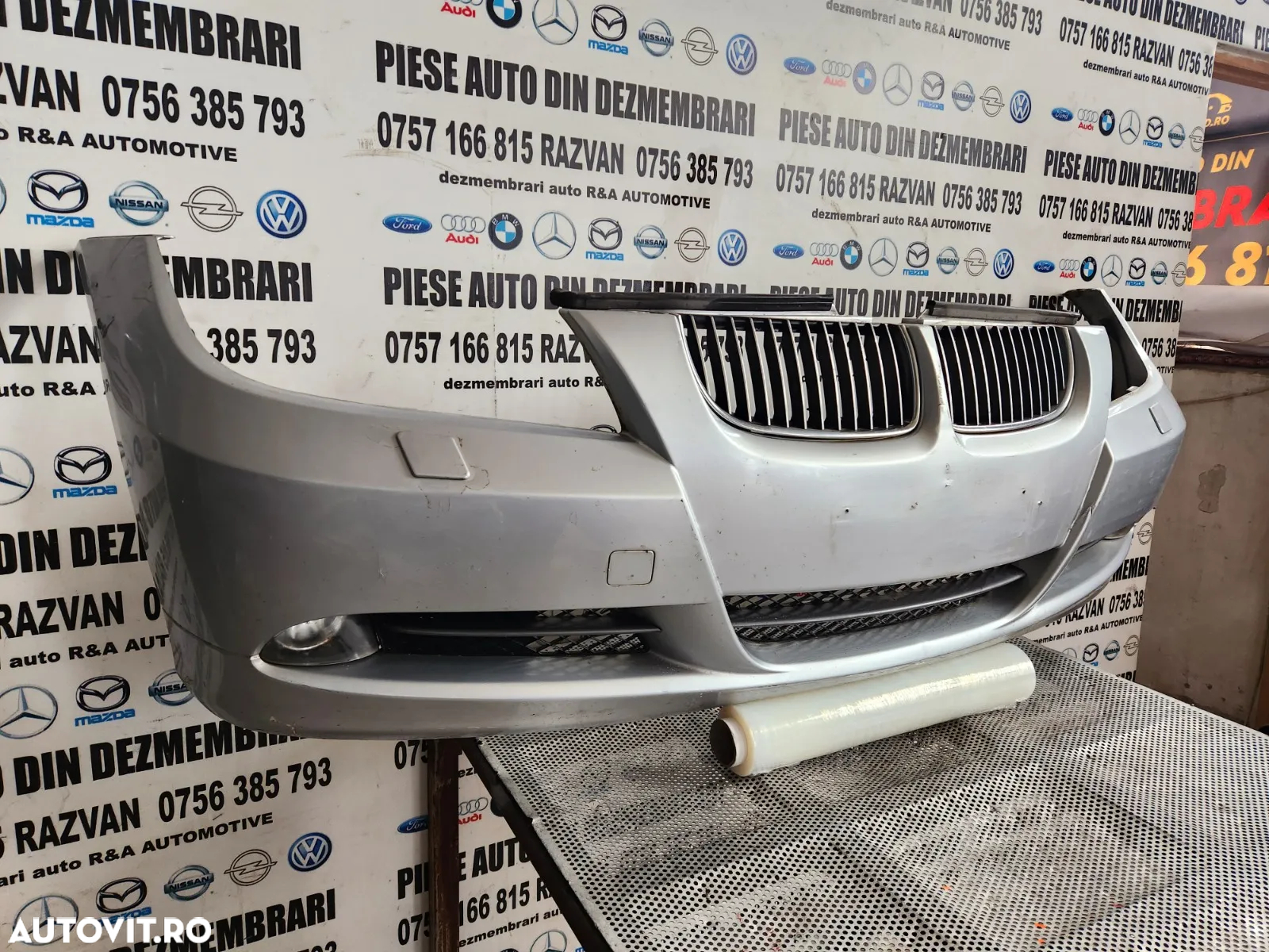 Bara Fata Completa Cu Spalatoare Far Grile Si Proiectoare Bmw E90 E91 NFL Necesita Vopsire Mici Def - 3