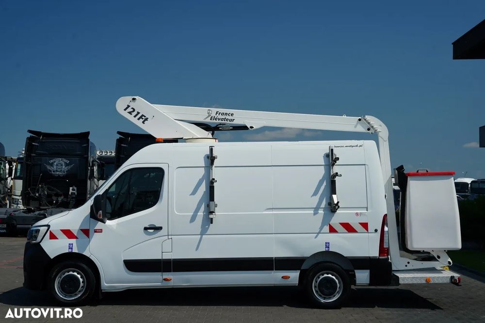 Renault MASTER / Platformă de lucru aeriană / Platformă de lucru metalică / Coș de ridicare FRANCE ELAVATEUR 121 Ft - 12 M / CAPACITATE MAXIMĂ DE RIDICARE 120 KG / EURO 6 - 11