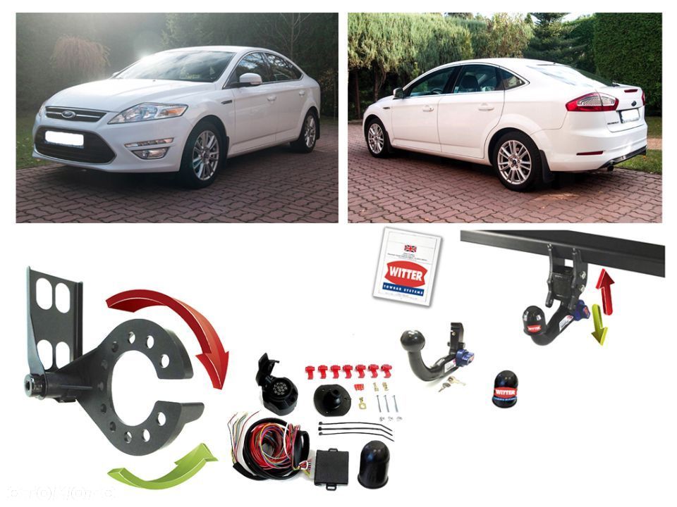 Hak Holowniczy  AUTOMAT Wypinany Moduł Ford Mondeo MK4 5D Hatchback Sedan Limuzyna 4D od 07 do 2014 - 4