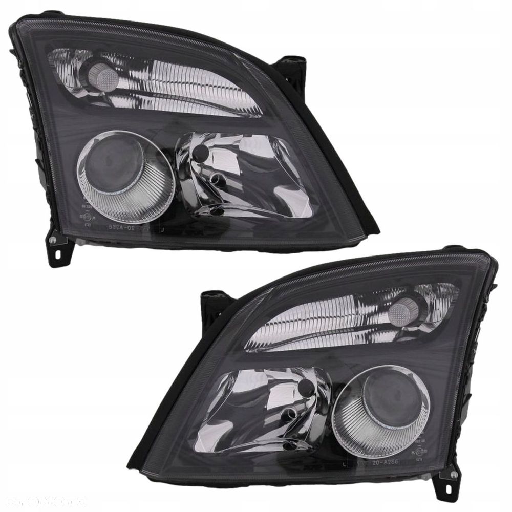 Reflektor Lampa Tyc Czarna Soczewka Opel Vectra C Signum 2001-2005 kpl - 1