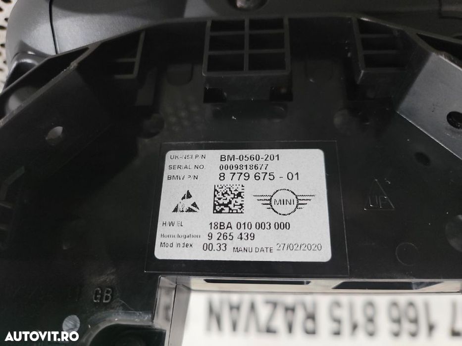 Ceasuri Bord Mini Cooper One F55 F56 F57 1.5 Benzina Motor B38 Volan Stanga Cod 9265439 - 6