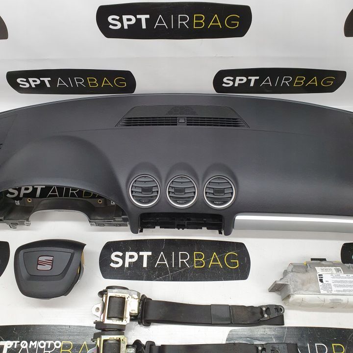 SEAT EXEO DESKA ROZDZIELCZA KONSOLA KOKPIT PULPIT PODUSZKI AIRBAG AIR BAG PASY KIT SET - 3