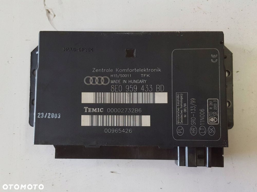 AUDI A4 B6 00-04r MODUŁ STEROWNIK KOMFORTU 8E0959433BD - 1