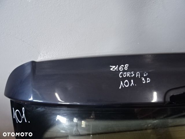 KLAPA TYŁ TYLNA SZYBA BAGAŻNIKA OPEL CORSA D 3D LAK:Z168 NR101 - 3