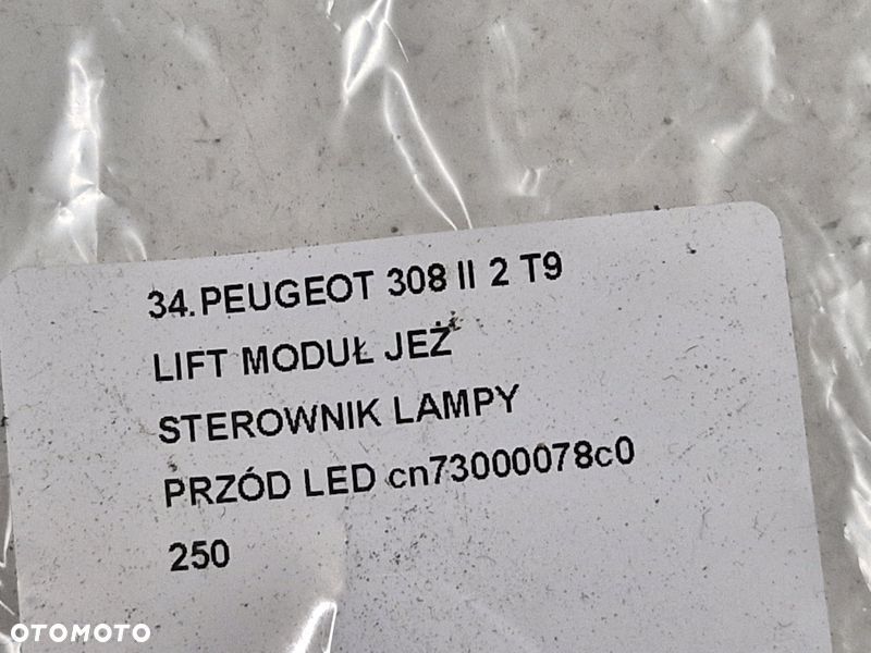 PEUGEOT 308 II 2 T9 LIFT MODUŁ JEŻ STEROWNIK LAMPY LED CN73000078C0 - 6