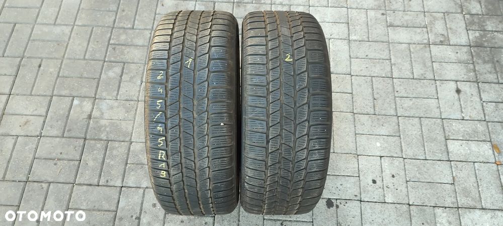 OPONY ZIMOWE 245/45R19 CONTINENTAL CONTIWINTER CONTACT TS810 SSR RSC (3710) ZIMA 5 mm PARA 2 SZTUKI - 1