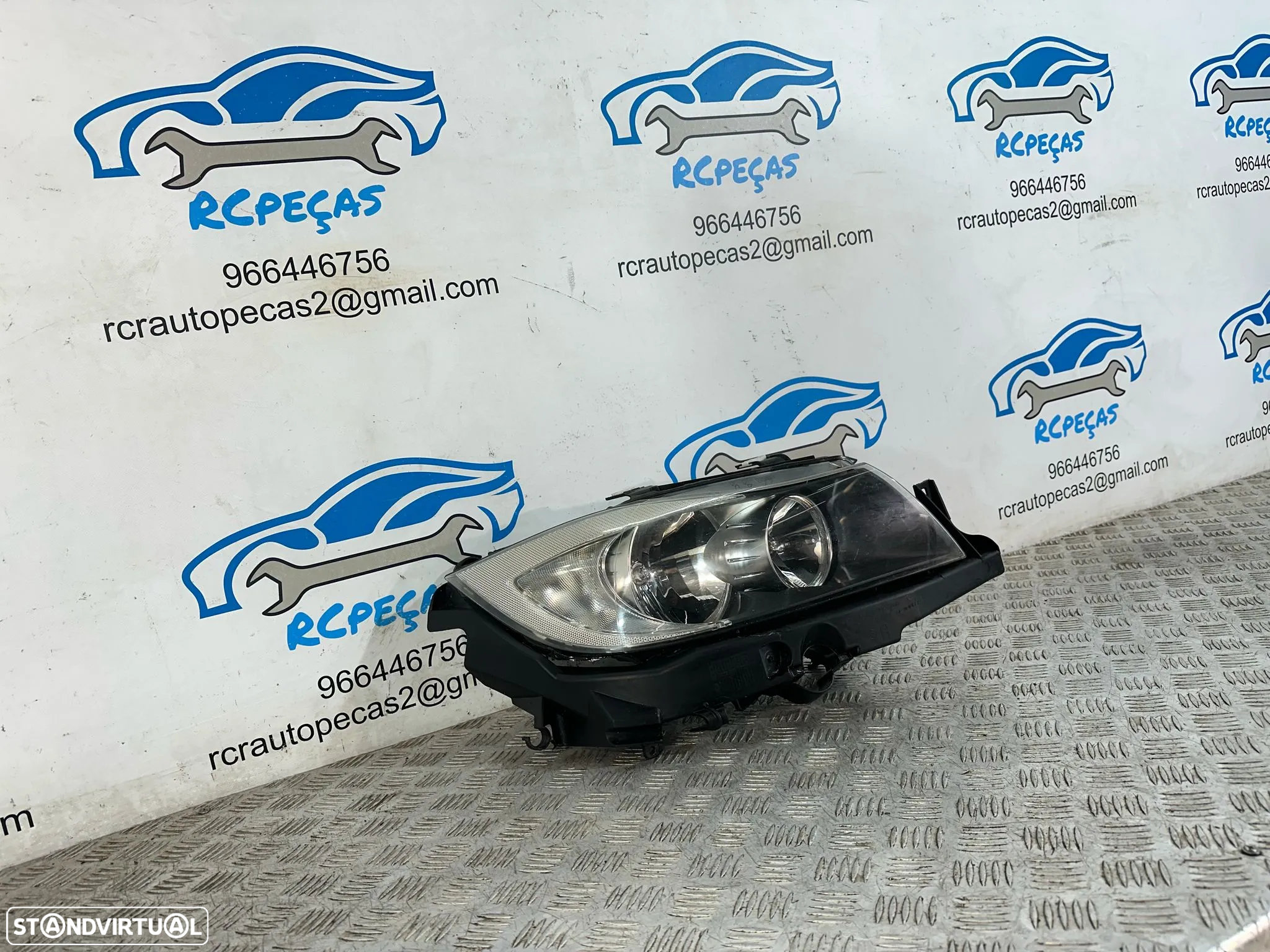 .Farol Otica Frente Frontal Direita Original Halogenio Valeo BMW Serie 3 E90 Carro Sedan E91 Touring Carrinha 6 942 722 2004 - 2008 - 3