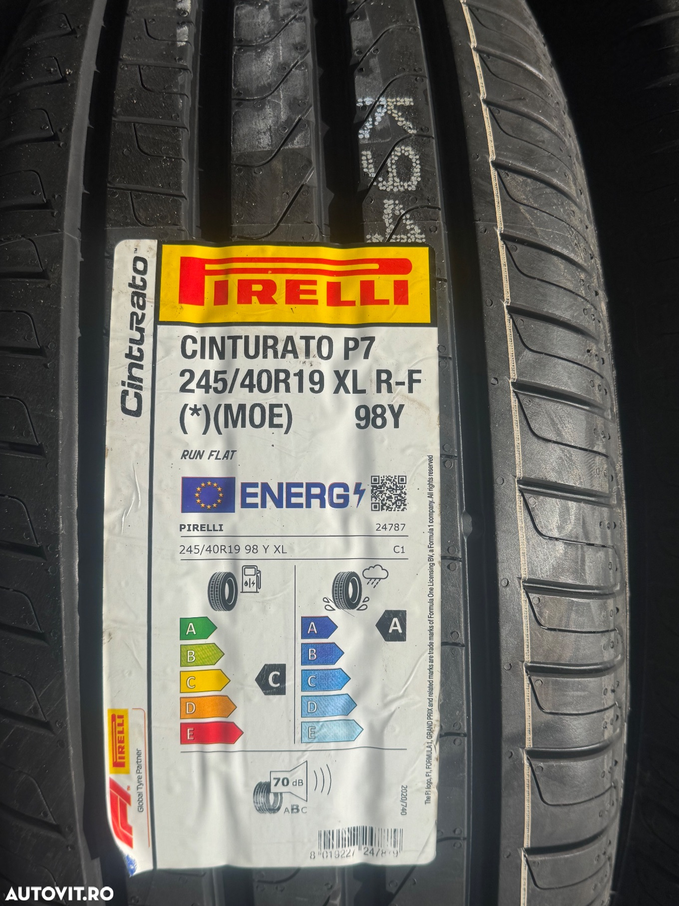 Vând anvelope 245/40/19 Pirelli de vară noi cu runflat - 4