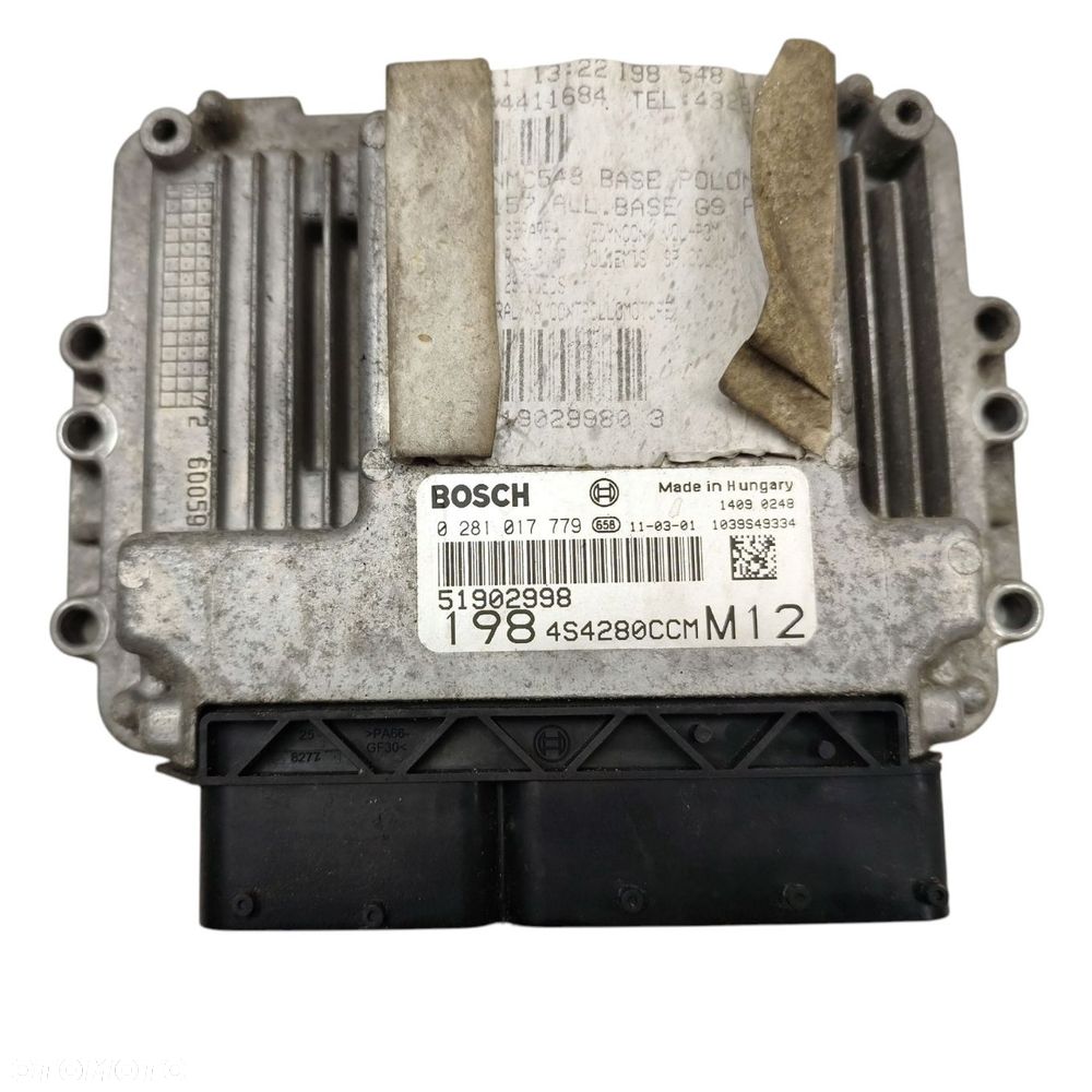 KOMPUTER SILNIKA FIAT BRAVO II 1.6 JTD 198.A2000 51902998 0281017779 - 1