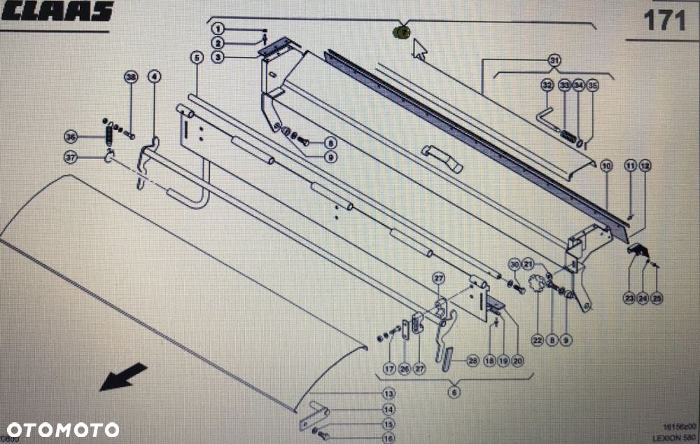 CLAAS 00 0777 373 2/Claas Lexion chwytacz kamieni 580 560-540 460-440 770-760 670-640 - 1