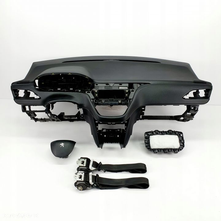 PEUGEOT 208  DESKA ROZDZIELCZA KONSOLA KOKPIT PULPIT PODUSZKI AIRBAG AIR BAG PASY KIT SET - 1