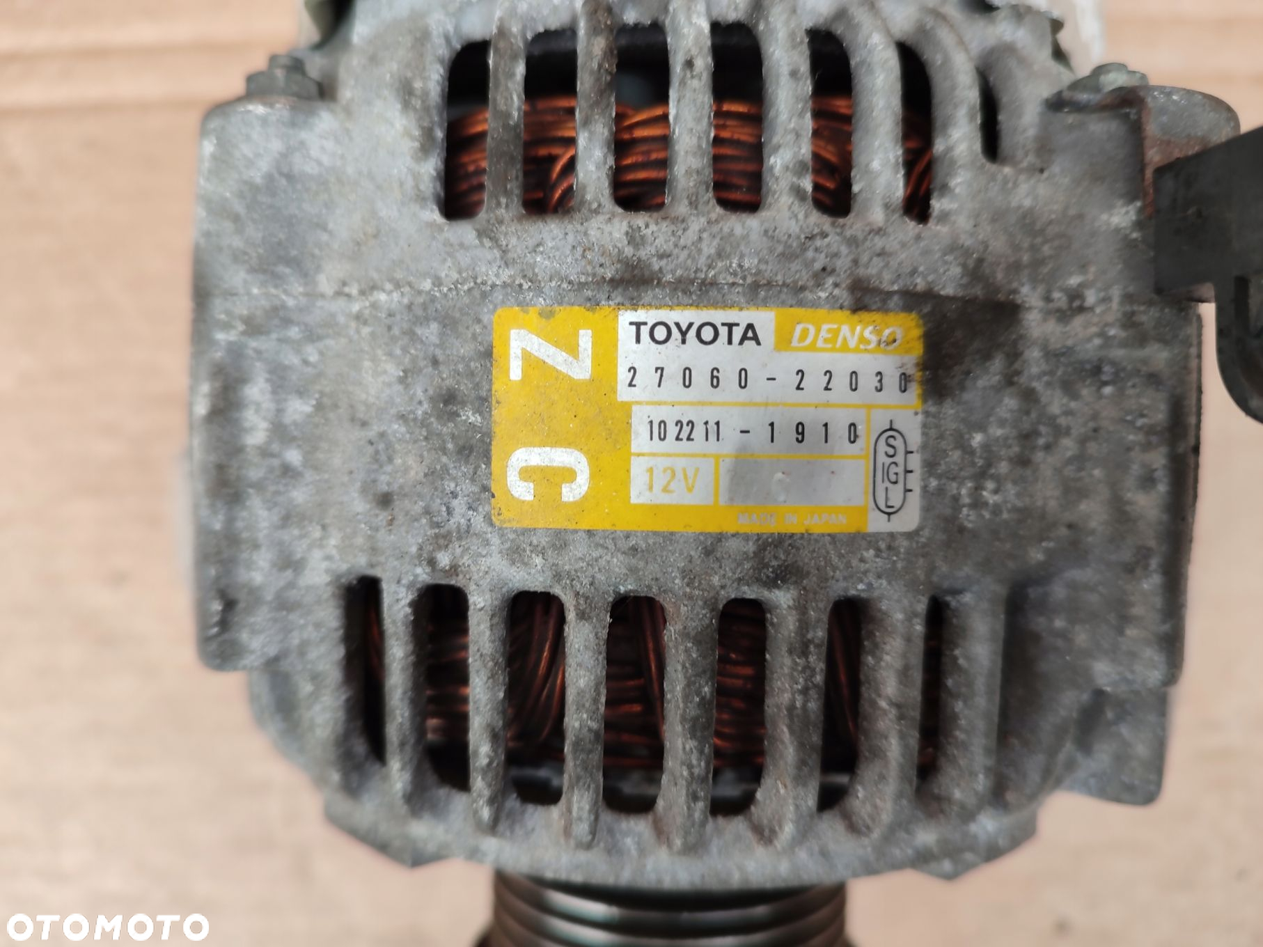 Alternator TOYOTA CELICA VII 1.8VTI 27060-22030 ORYGINAŁ - 5