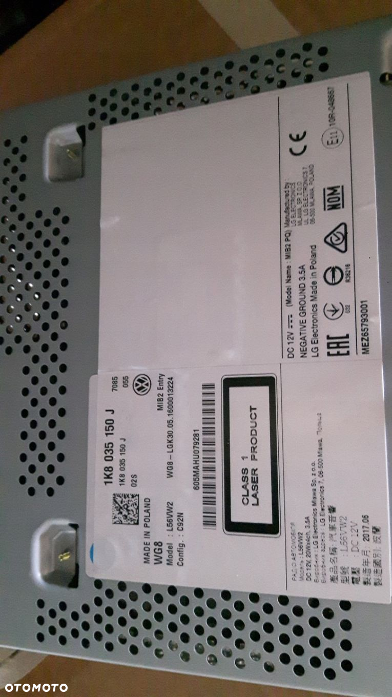 VW RADIO T5 T6 SCIROCCO CADDY 1K8035150 J - 2