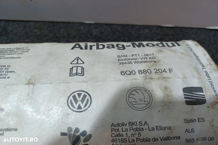 Airbag pasager 6Q0880204F Volkswagen VW Polo 4 9N [facelift] [2005 - - 3