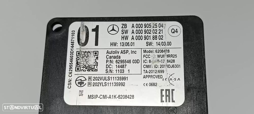 SENSOR MERCEDES-BENZ CLASSE B 2015 -A0009052504 - 3