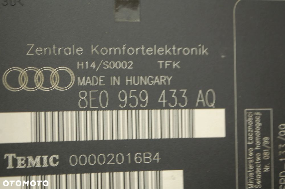 MODUŁ KOMFORTU 8E0959433AQ AUDI A4 B6 B7 - 3