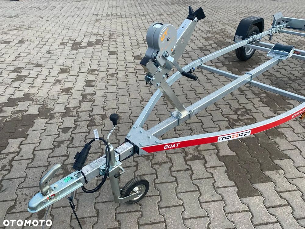 TEMARED Dostawa Przyczepka podłodziowa DMC750kg łódź do 5,3m WODOODPORNE ŁOŻYSKA MOCNA - 12