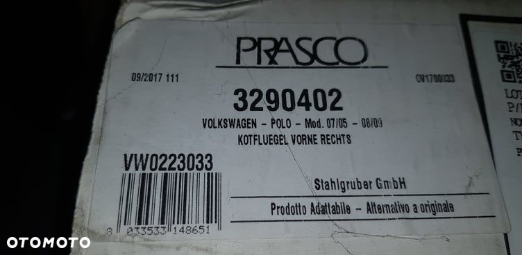 VW POLO 2005- BLOTNIK PRAWY VW0223033 - 2