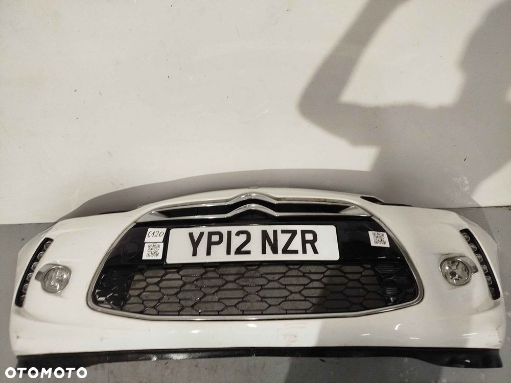 ^ ZDERZAK PRZÓD PRZEDNI CITROEN DS3 EWP EWPA BIAŁY ŚWIATŁA DZIENNE DRL LED HALOGENY - 1