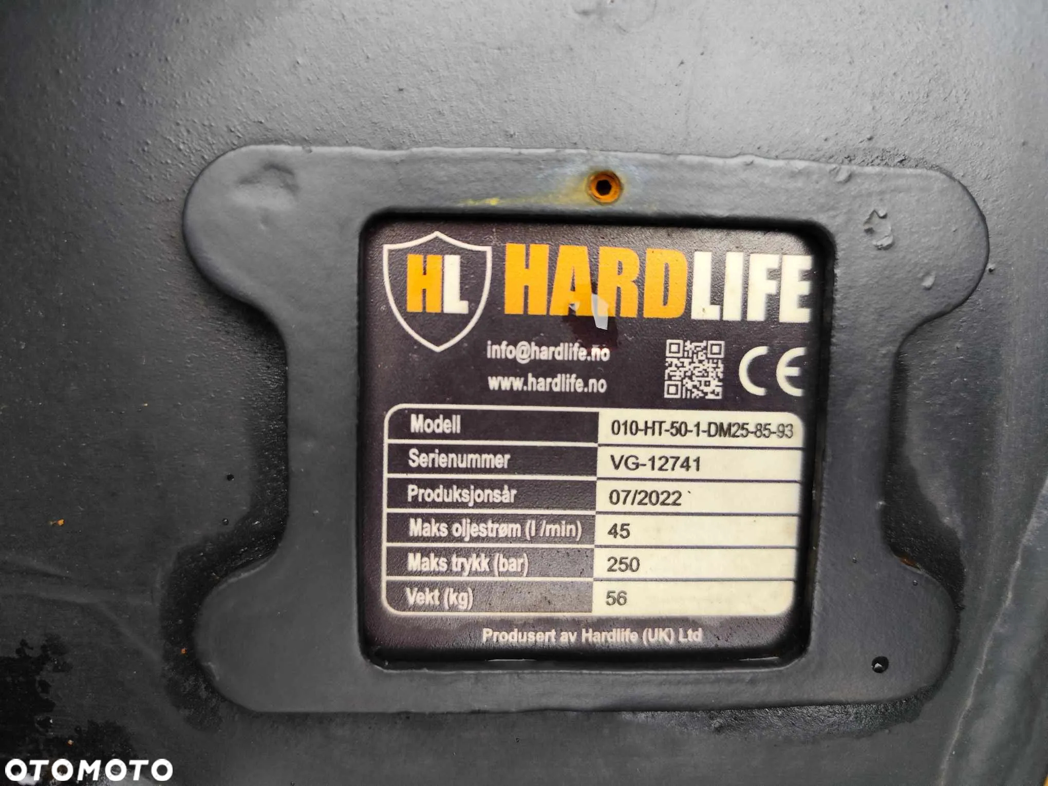 Łyżka skarpowa hydrauliczna skandynawska skarpująca Hardlife fi25 NOWA Hardox - 8
