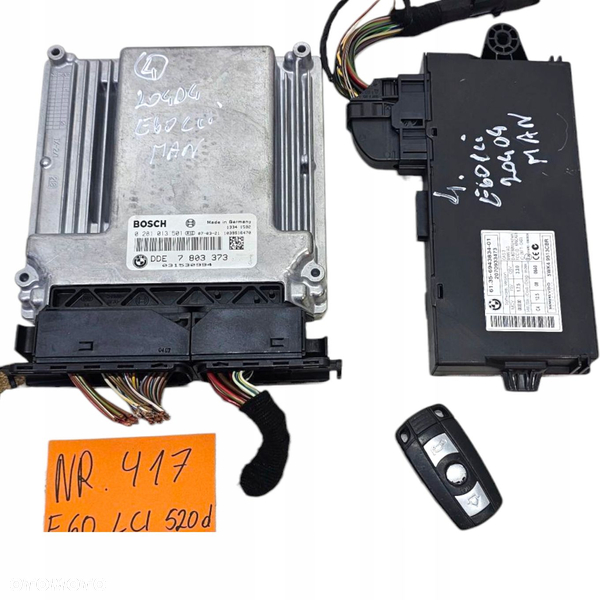 Bmw E60 Lci Zestaw Startowy Komputer Kluczyk Sterownik Cas 520D M47N2 Nr417