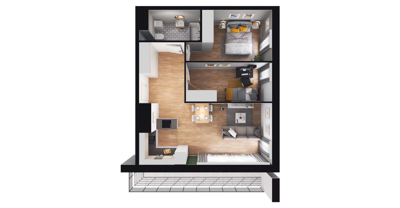 3-pokojowe mieszkanie 54m2 + balkon Bez Prowizji - Pełny obrazek: 3/11