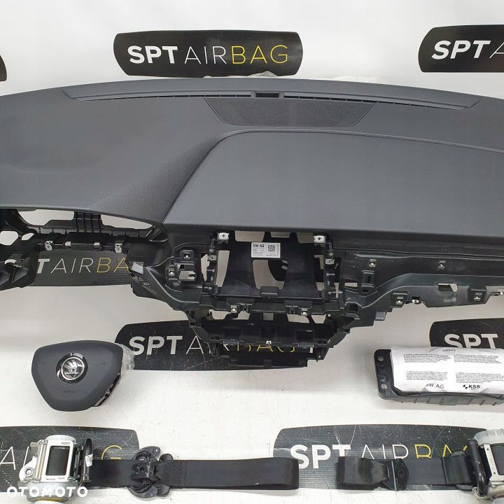 SKODA SCALA DESKA ROZDZIELCZA KONSOLA KOKPIT PULPIT PODUSZKI AIRBAG AIR BAG PASY KIT SET - 3