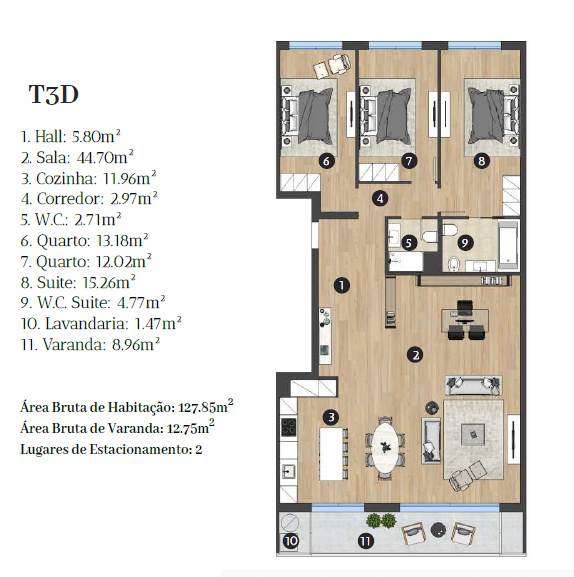 Apartamento T3 | Terraços de São Francisco - Grande imagem: 4/12