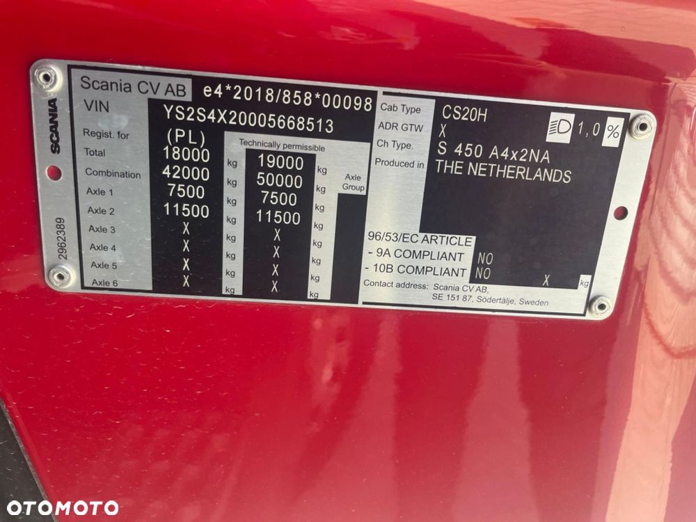 Scania S 450 A4x2NA 4 poduszki Solary Klimatyzacja - 8