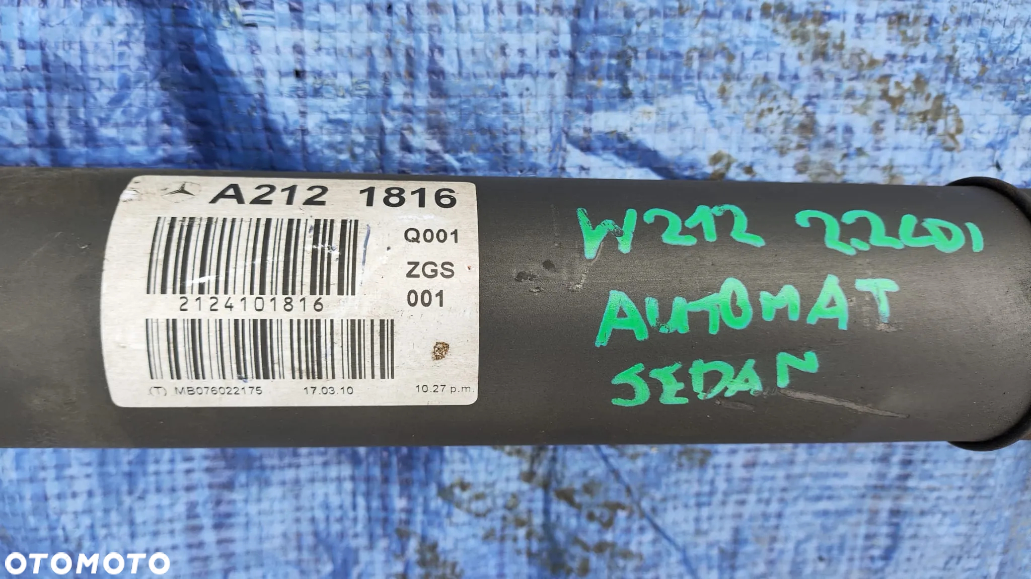 WAŁ NAPĘDOWY A2124101816 A2121816 MERCEDES W212 2.2 CDI AUTOMAT - 7