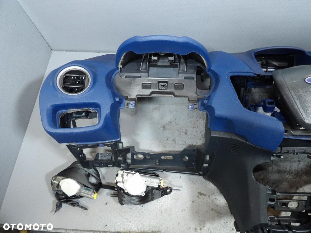 FORD FIESTA MK7 KONSOLA KOKPIT AIRBAG DESKA NIEBIESKA - 3