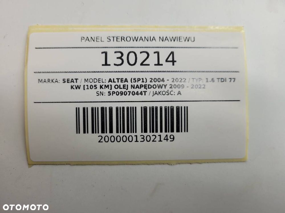 PANEL STEROWANIA NAWIEWU KLIMATYZACJI KRATKA NAWIEWU ALTEA LIFT 5P0907044T - 14