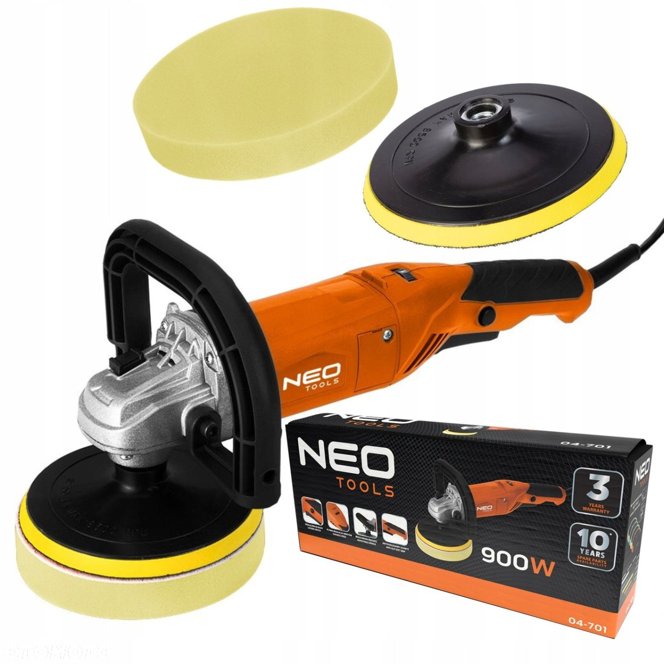 NEO POLERKA SZLIFIERKA SAMOCHODOWA MIMOŚRODOWA 900W 150mm REGULACJA KRĄŻKI - 14