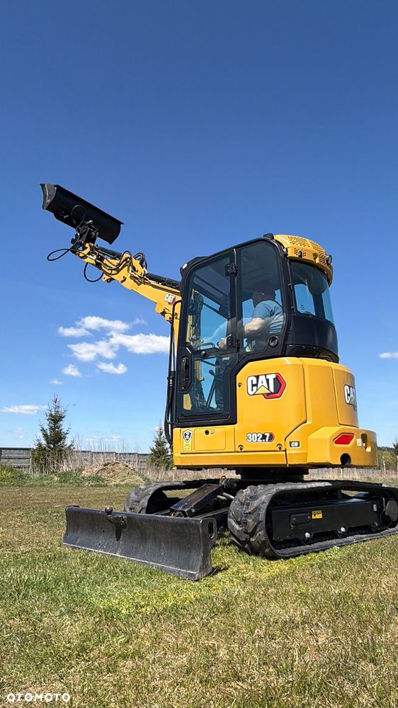 Caterpillar Minikoparka Cat 302.7 3xłyżki Skarpowa hydrL\P dodatkowe linie hydrauliczne szybkozłącze Gąsienice jak Nowe WIDŁY WIERTNICA za dopłatą - 17