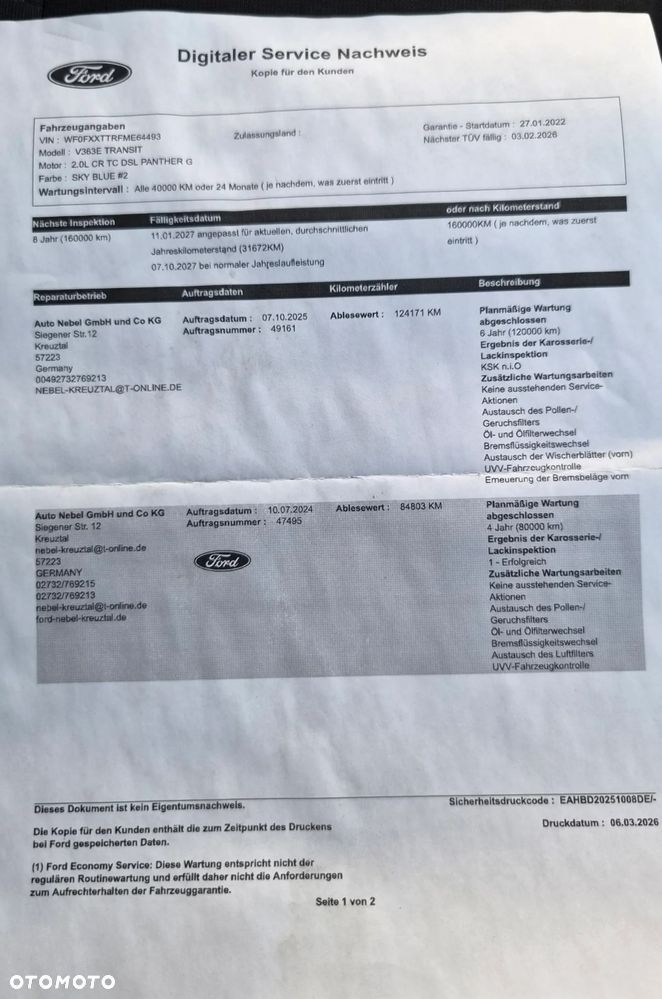 Ford Transit 2.0D L3H2 5 osobowy Brygadówka Webasto - 17