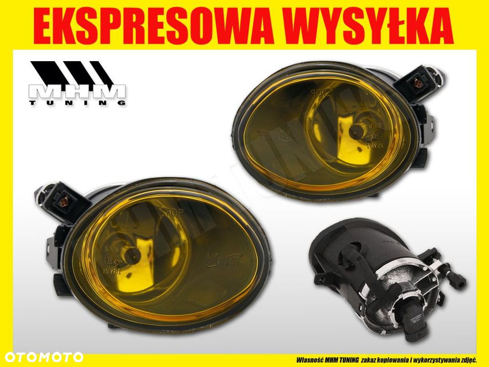 HALOGENY PRZECIMGIELNE CLEAR YELLOW KPL BMW 3 E46 5 E39 M PAKIET M3 M5 - 2