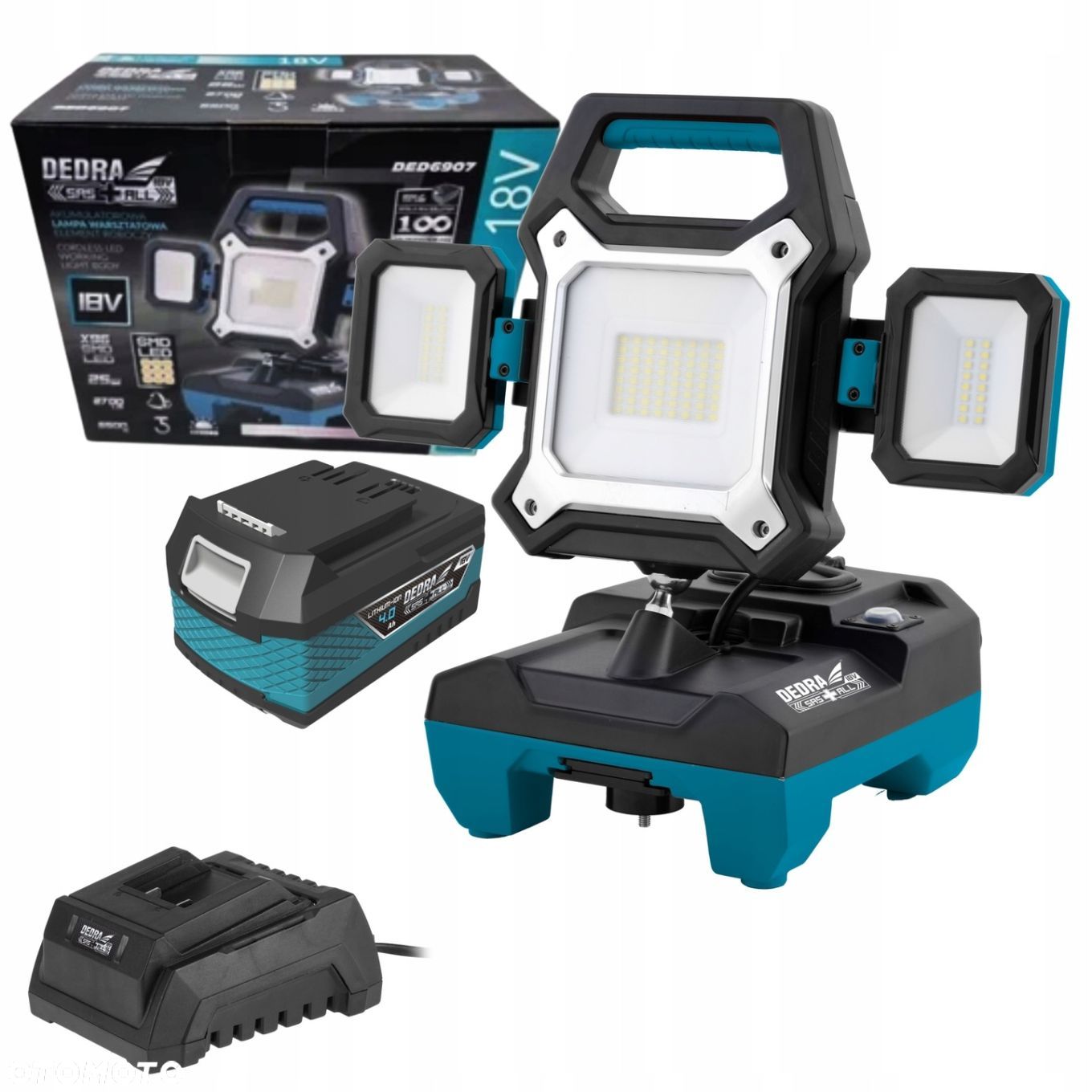DEDRA LAMPA WARSZTATOWA AKU 18V 25W 2700LM 4Ah - 1