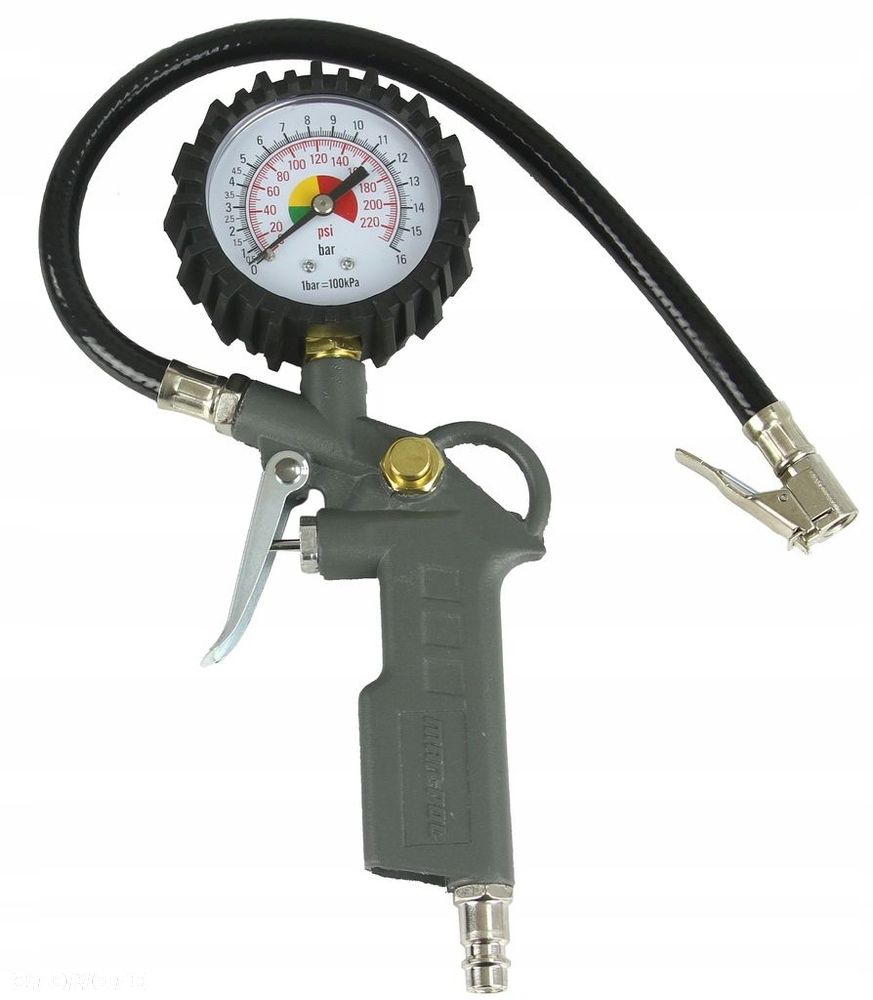 PISTOLET DO POMPOWANIA KÓŁ MANOMETR POMPKA Stalco - 1