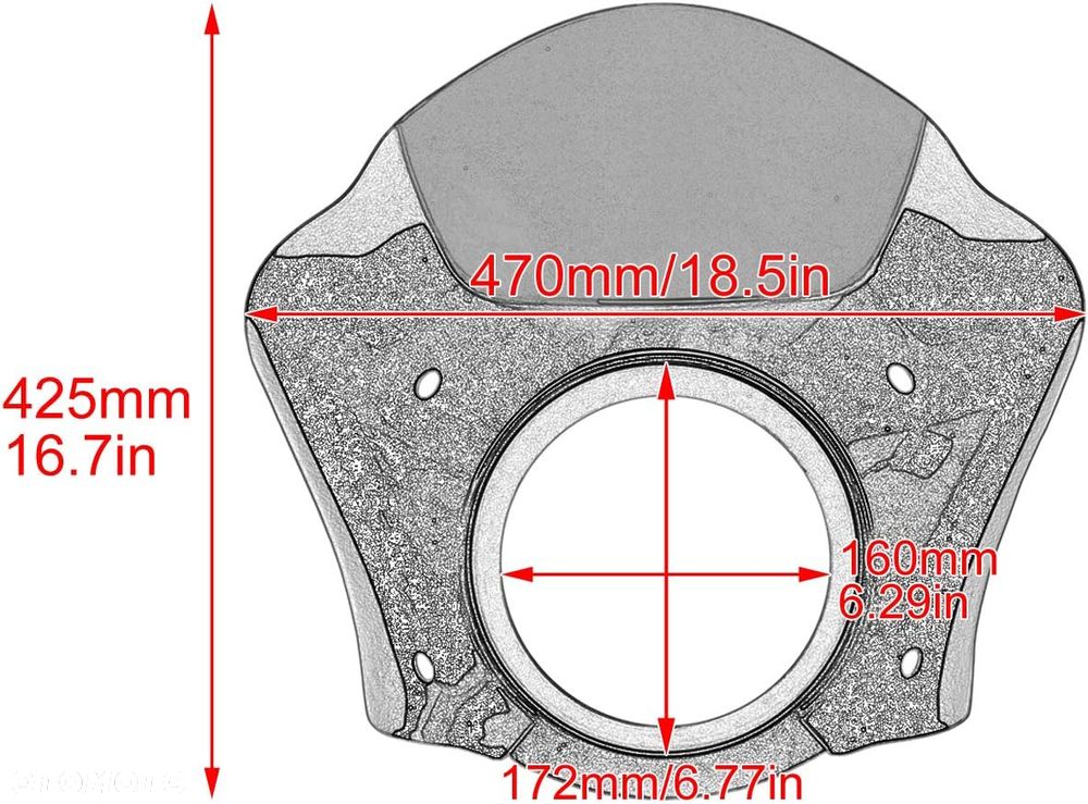 Owiewka reflektora z zamkami do Harley Davidson Dyna Low Rider Street Bob 2006-2019 - 8