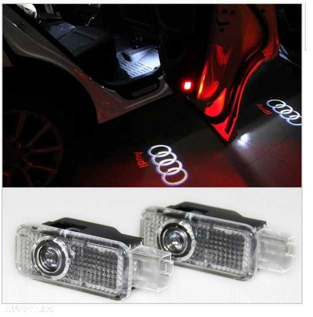 Set Proiectoare Logo Portiera Audi A3 A4 A5 A6 A8 Q3 Q5 Q7 - 2