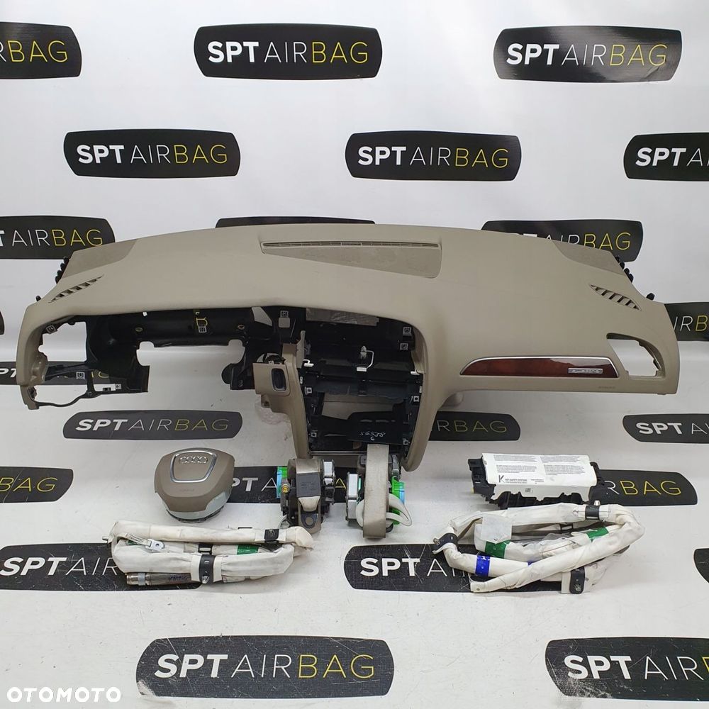 AUDI A4 B8 DESKA ROZDZIELCZA KONSOLA KOKPIT PULPIT PODUSZKI AIRBAG AIR BAG PASY KIT SET - 1
