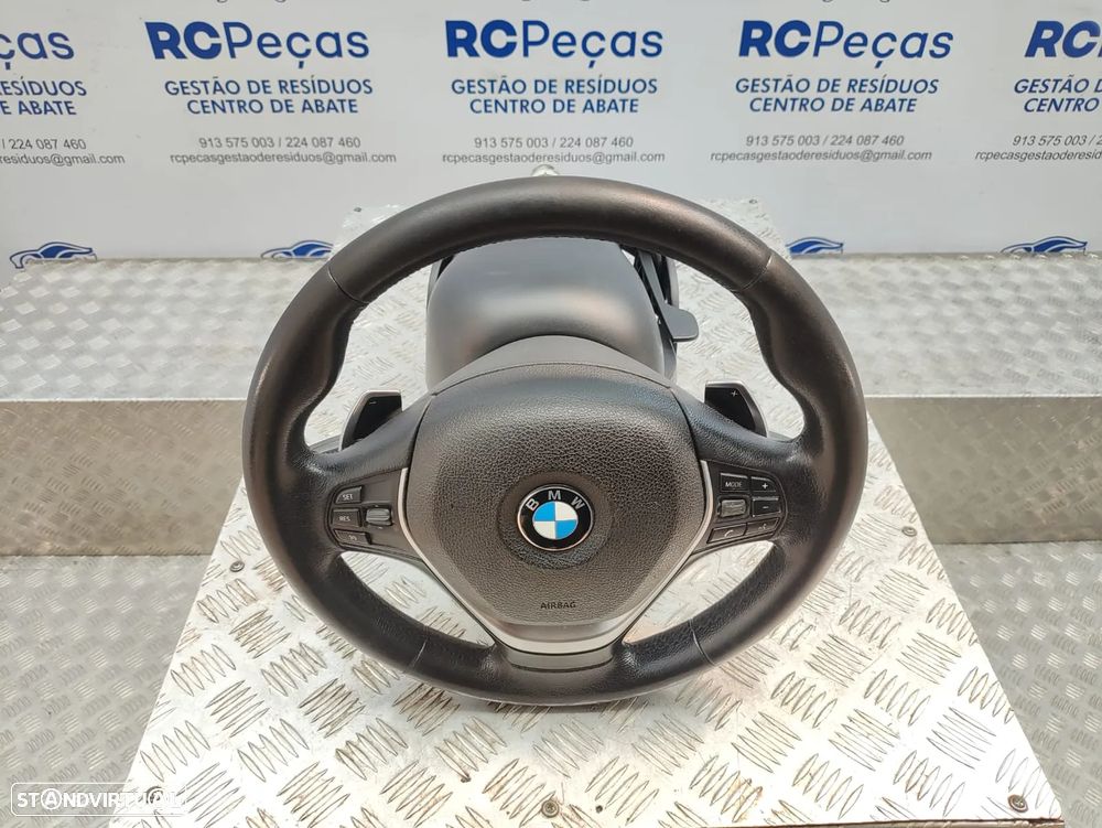 Volante completo em pele original BMW Serie 1 F20 F21 Patilhas Multifunções - 1
